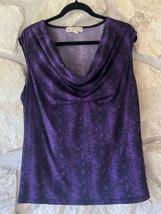 Michael Kors Tops - Micheal Kors Purple Sleeveless Cowl Neck Top L